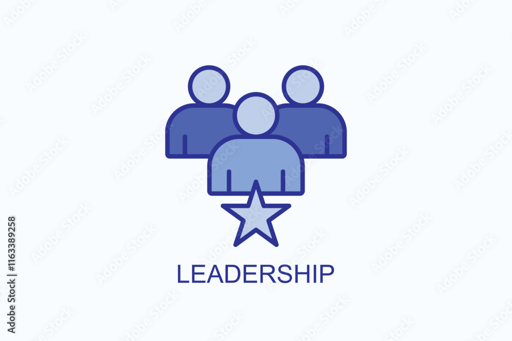 Leadership isolated vector, icon or logo sign symbol illustration Leadership isolated vector, icon or logo sign symbol illustration
