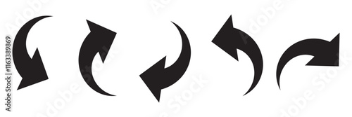 Curve  arrow icon on white background. flat style. arrow icon for your web site design, logo, app, UI. arrow indicated the direction symbol. curved arrow sign.