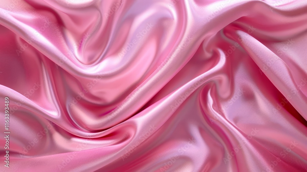 Fototapeta premium Pink Silk Fabric Texture: A Luxurious Drape of Softness