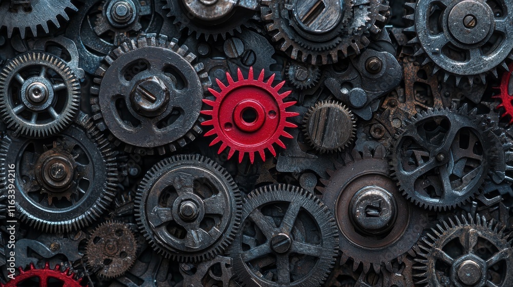 Intricate Clockwork Gears: Study in Mechanical Precision Intricate Clockwork Gears: Study in Mechanical Precision
