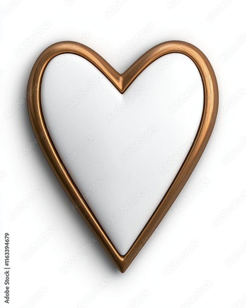 A stylish heart-shaped frame with a glossy finish, perfect for decor or love themes. A stylish heart-shaped frame with a glossy finish, perfect for decor or love themes.