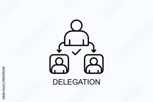 Delegation Isolated Vector, Icon Or Logo Sign Symbol Illustration