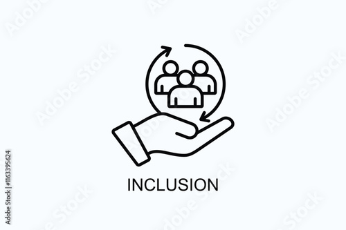 Inclusion Isolated Vector, Icon Or Logo Sign Symbol Illustration