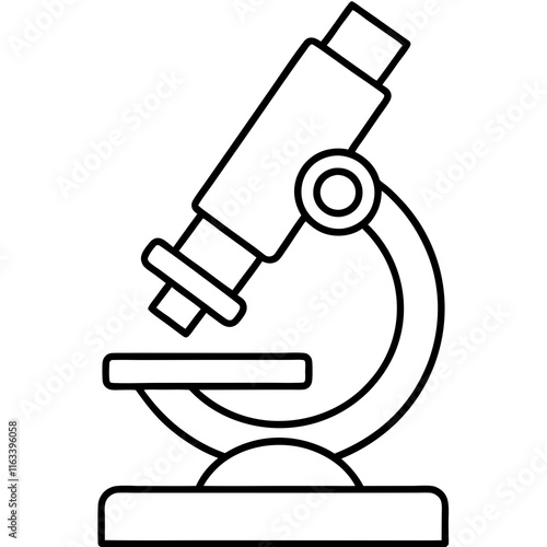 Microscope Outline Art Vector