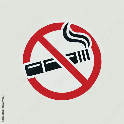 No smoking sign on white background icon vector on a white background