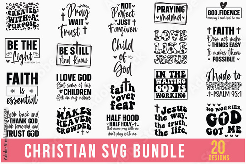 Christian Svg Bundle svg retro t shirt design vector sublimation