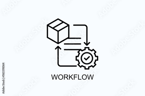 Workflow Isolated Vector, Icon Or Logo Sign Symbol Illustration