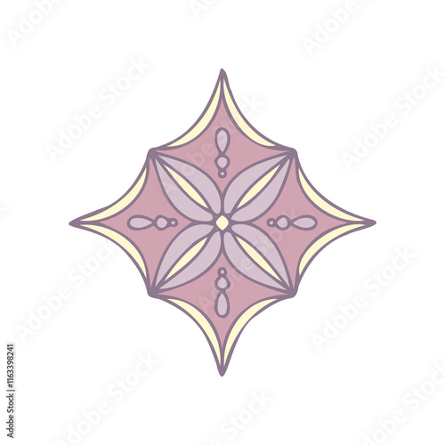 Elegant Geometric Pattern with Symmetrical Style for fabric and textile design photo