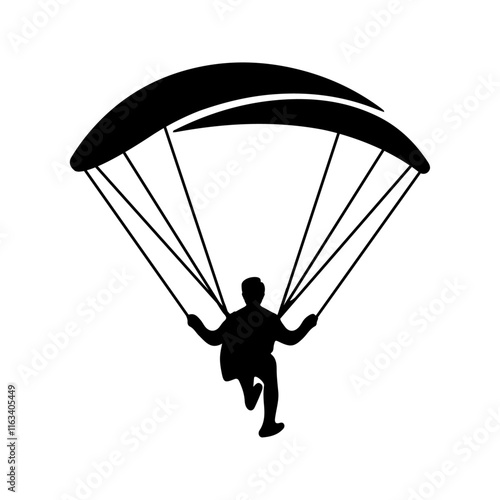 a parachute silhouette