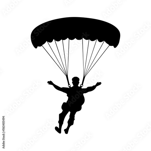 a parachute paraglider silhouette.
