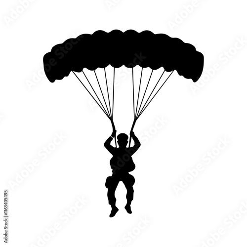 paragliding in the sky vector illustration.