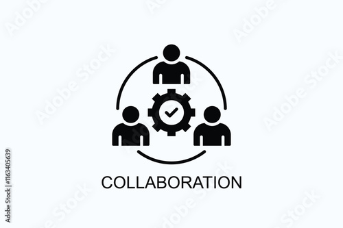 Collaboration Isolated Vector, Icon Or Logo Sign Symbol Illustration