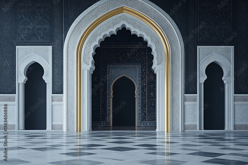 Fototapeta premium Stunning Islamic Architecture Interior Design