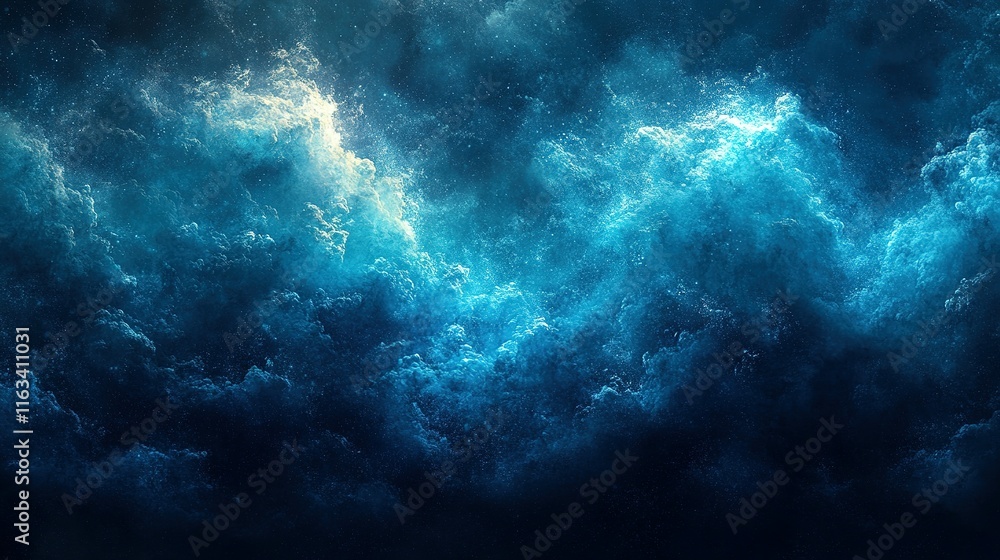 Abstract Blue Cosmic Nebula Cloud Formation Abstract Blue Cosmic Nebula Cloud Formation
