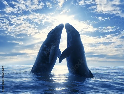  valentine's day love whales photo