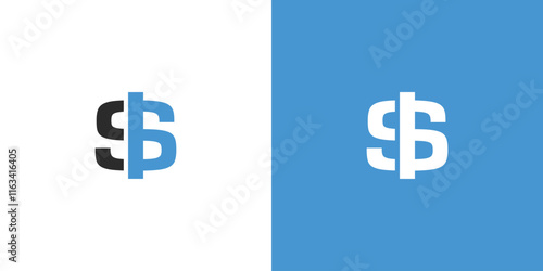 Letter SI or IS Logo Design Vector