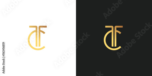 Letter TC or CT Golden Logo Design