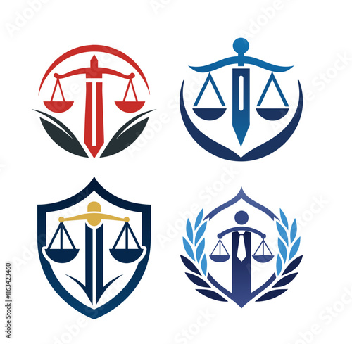 Lawyer logo template vector