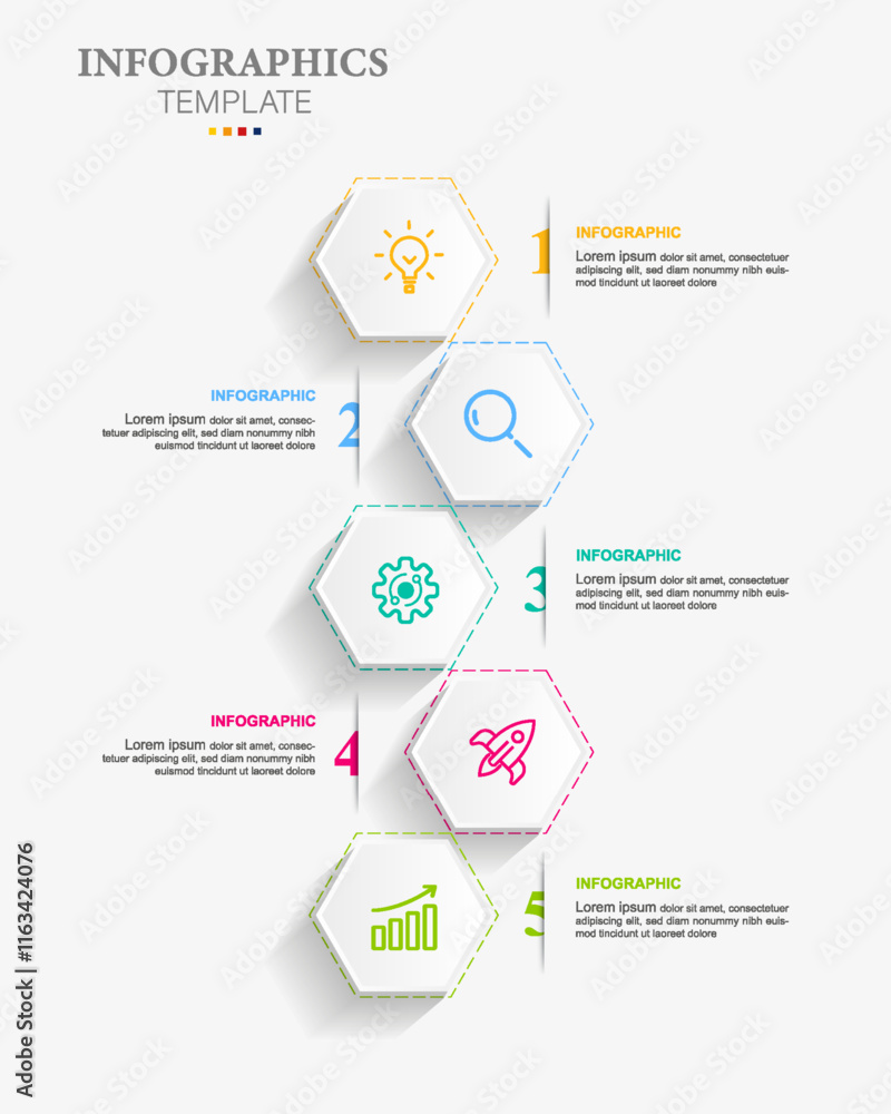 hexagonal infographic design template icons and elements hexagonal infographic design template icons and elements