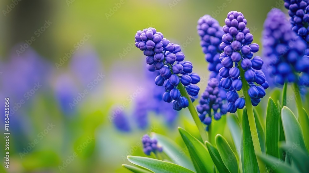 Close-Up of Purple Grape Hyacinth Blossoms Close-Up of Purple Grape Hyacinth Blossoms