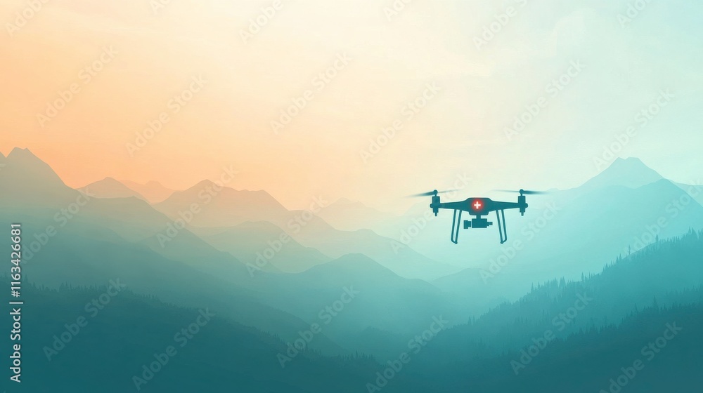 Fototapeta premium Drone for Medical Deliveries in Remote Areas