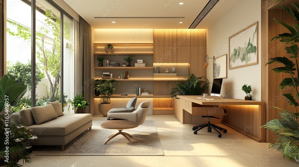 Fototapeta premium Modern Office Designed for Comfort and Productivity