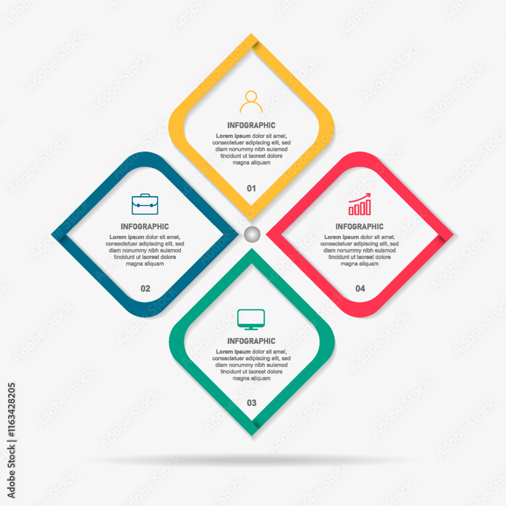 Abstract elements of graph infographic template with label, integrated diamond. Abstract elements of graph infographic template with label, integrated diamond.