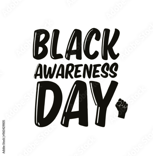 Black Awareness Day Logo with Solidarity Symbol