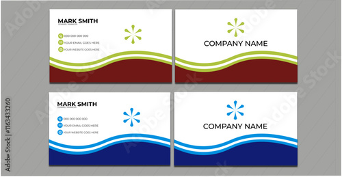 modern business card design . double sided business card design template . flat gradation business card inspiration