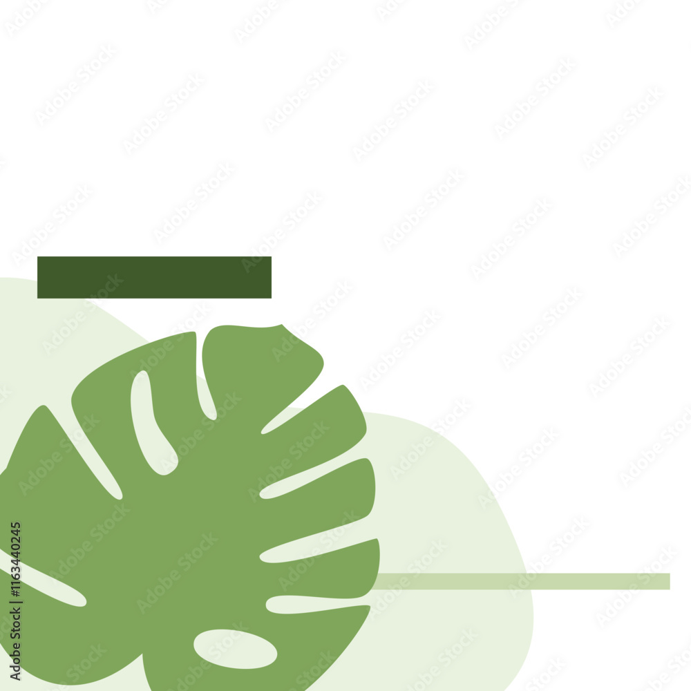 Obraz premium Monstera Leaf Corner