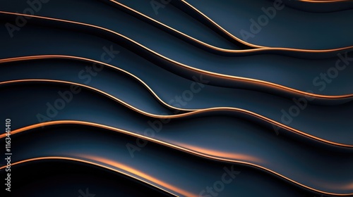 Brushed abstract background idea. Abstract design featuring smooth waves with a dark backdrop and subtle highlights.