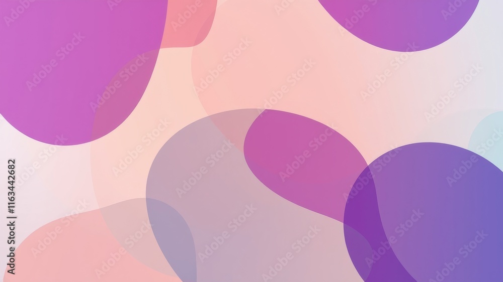 Abstract Pastel Color Palette Background Design with Overlapping Organic Shapes Abstract Pastel Color Palette Background Design with Overlapping Organic Shapes