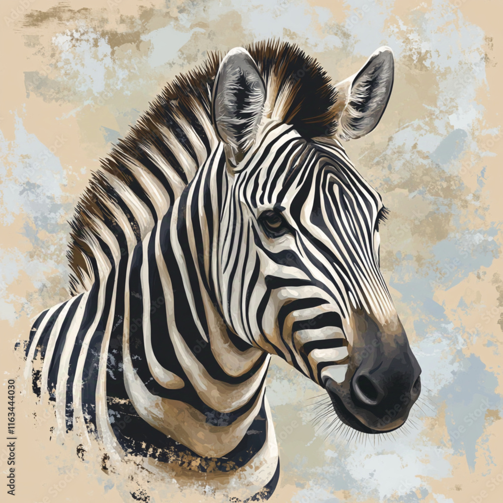 Naklejka premium vector style image of a zebra