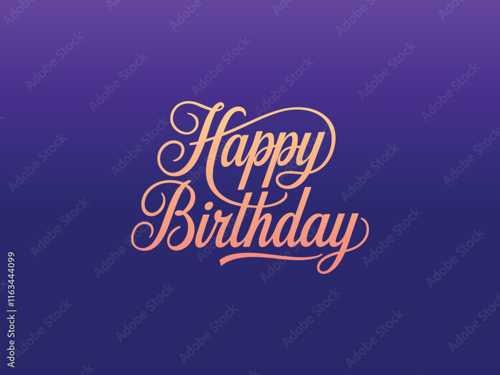 custom made wallpaper toronto digitalBeautiful luxury Happy Birthday text on blue gradient background vector template
