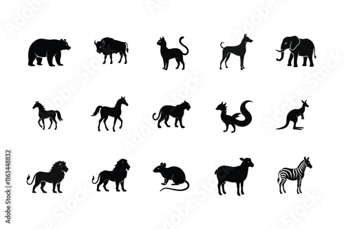 set of silhouettes