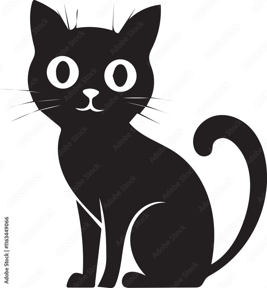 Fototapeta premium Cat Silhouette vector Clean and Elegant design