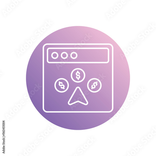 Ppc icon isolated on a white background. Vector illustration.