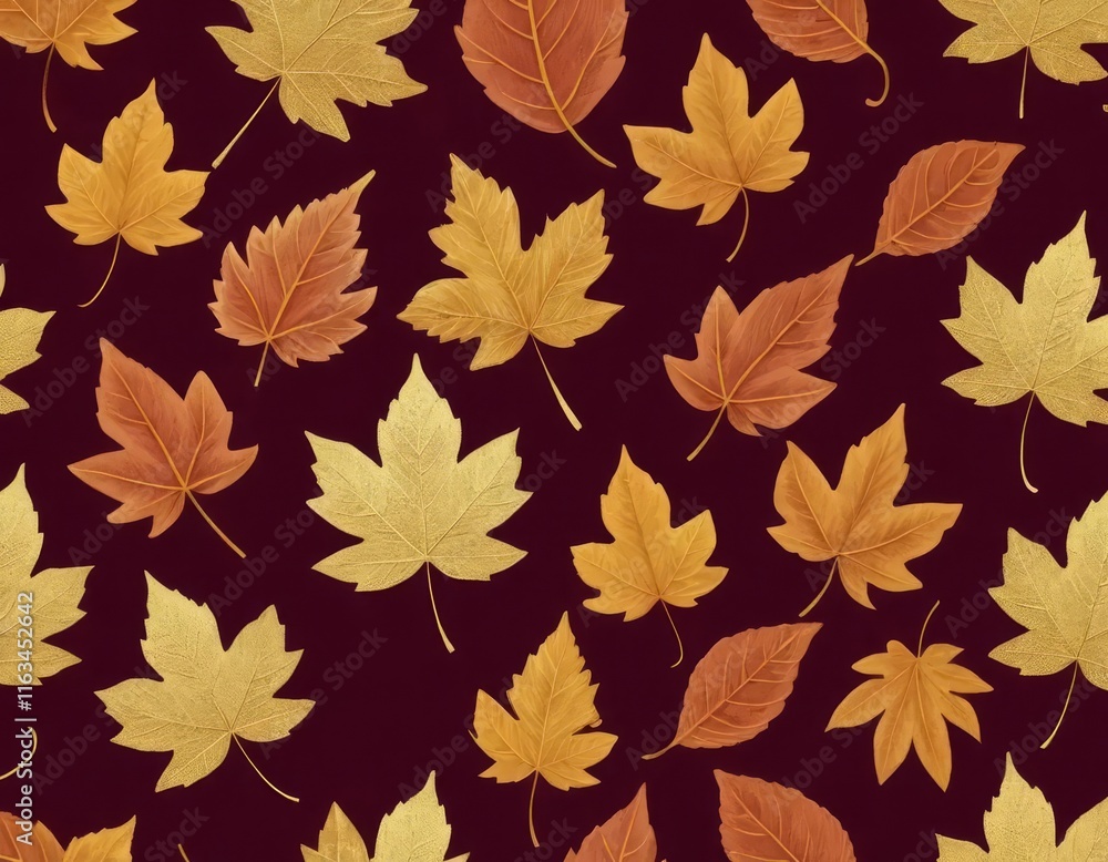 autumn leaves seamless pattern autumn leaves seamless pattern