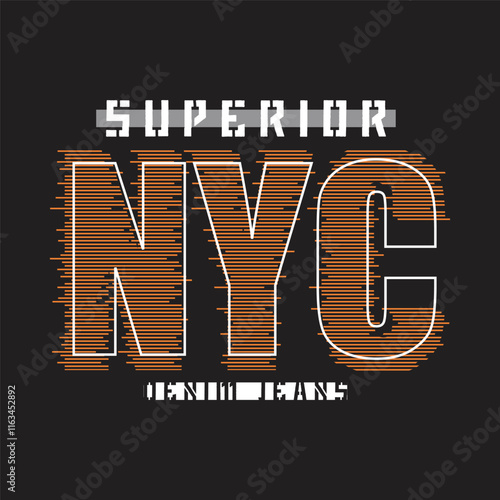 superior nyc design typography vector illustration