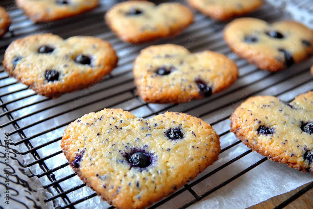 heart-shaped blueberry lemon cookies heart-shaped blueberry lemon cookies