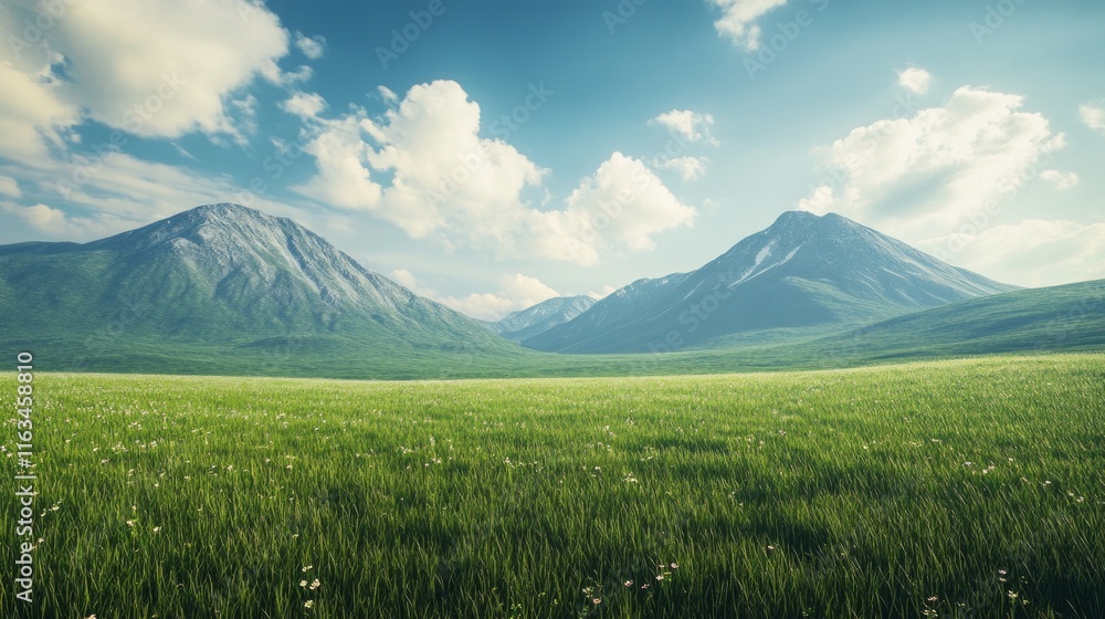 Nature's Masterpiece Verdant Plains and Volcanic Majesty Nature's Masterpiece Verdant Plains and Volcanic Majesty