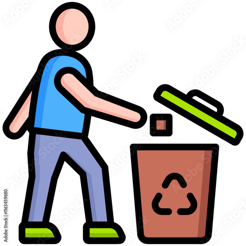 Throwing Trash Icon