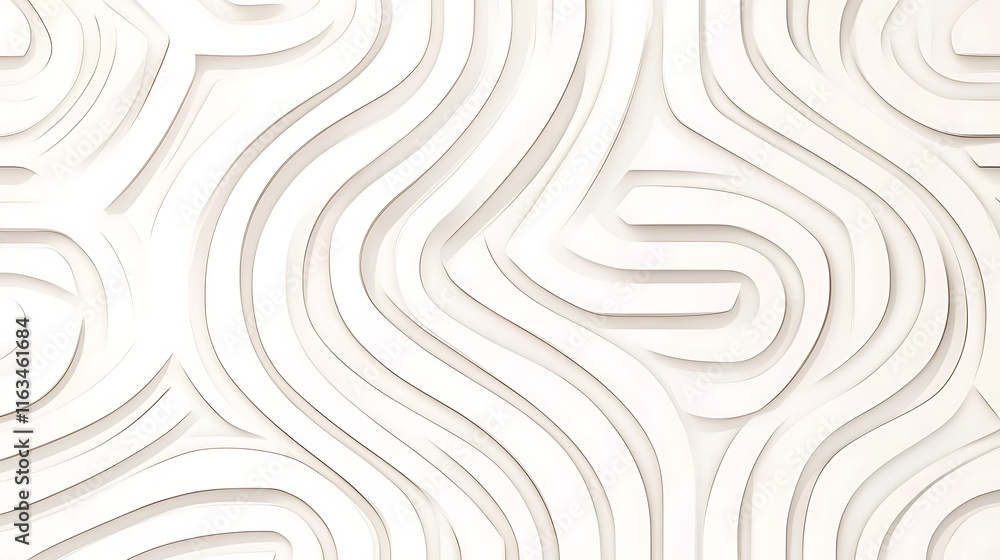 Abstract White Curving Lines Pattern Design Abstract White Curving Lines Pattern Design