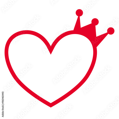 heart frame and crown