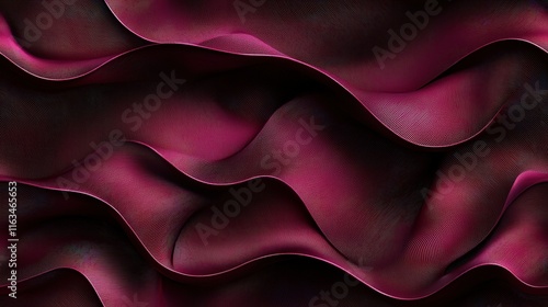 Luxurious abstract waves of dark pink fabric texture background photo