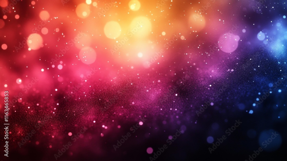 Vibrant gradient background with bokeh and light particles. Generative AI Vibrant gradient background with bokeh and light particles. Generative AI