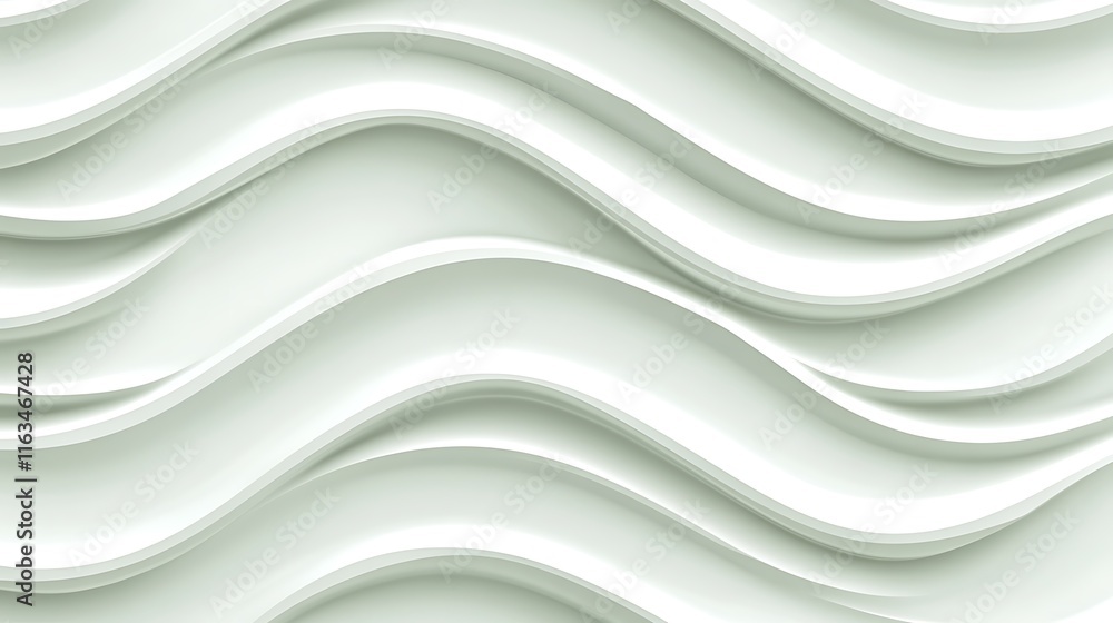 Obraz premium Abstract White Wave Pattern Design Background