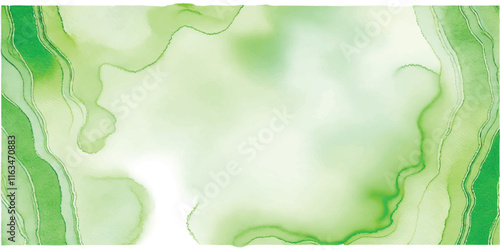 Soft Abstract Watercolor Background with Green and Peach Tones