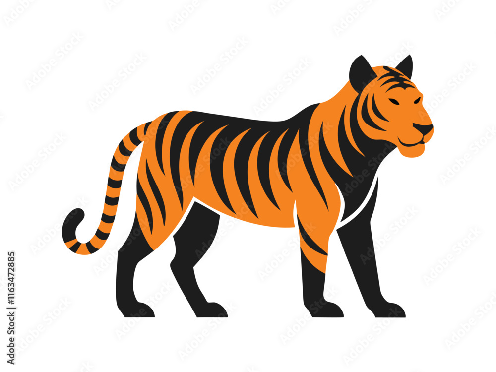 Fototapeta premium Tiger Silhouette
