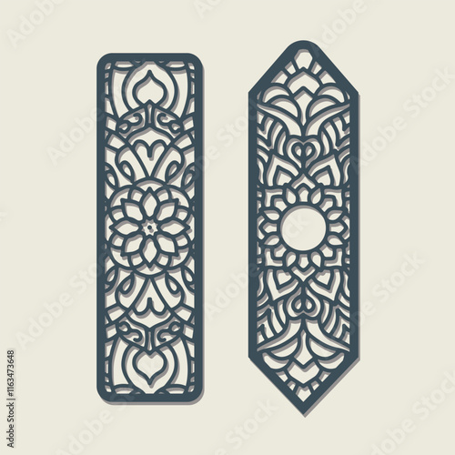 Laser cut DIY bookmark templates